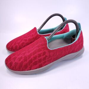 Vionic 331 Hydra Walking Slip On Sneaker Shoe Womens Size 7.5 1288 Red Blue
